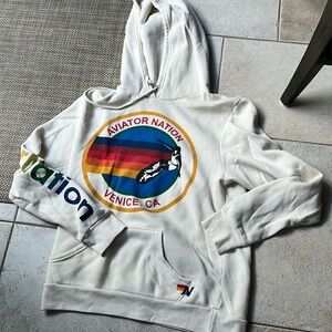 Aviator Nation Hoodie vintage white M
